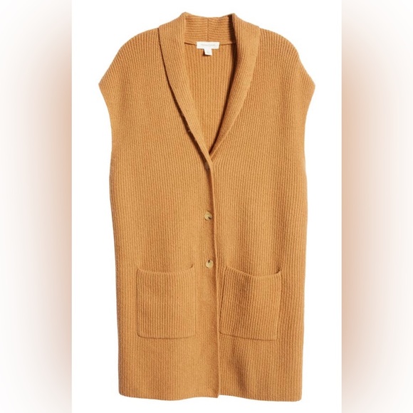 NWT TREASURE & BOND Long Ribbed Sleeveless Cardigan - Picture 6 of 10